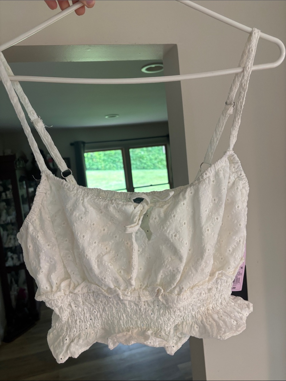 Women’s Lace/Cotton Crop Top